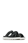 Sorel Viibe Slingback Sandal In Black/sea Salt