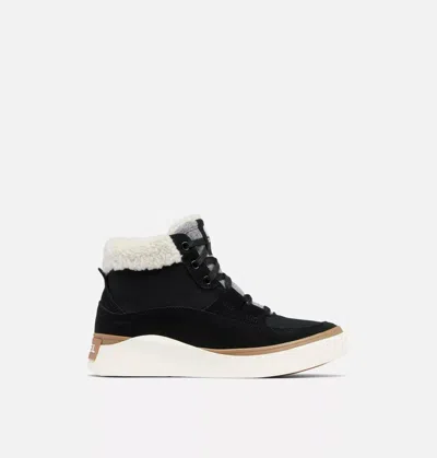 Sorel Waterproof Mid-top With Faux Shearling Sneaker In Black