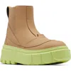 Sorel Waterproof Platform Chelsea Boot In Canoe/tippet