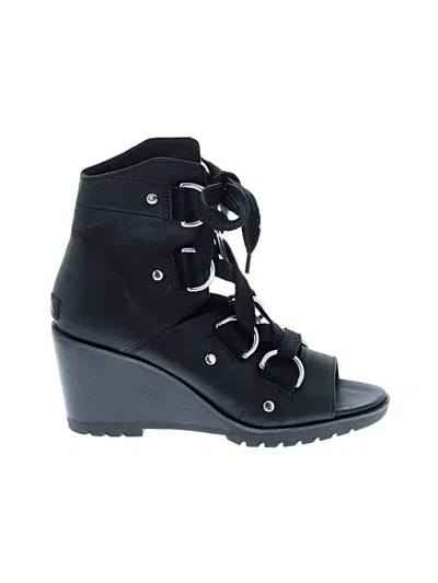 Pre-owned Sorel Wedges In Black