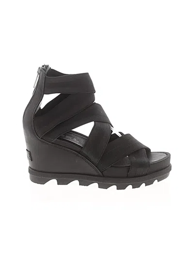 Pre-owned Sorel Wedges In Black