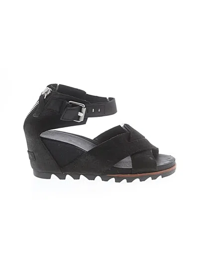Pre-owned Sorel Wedges In Black