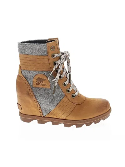 Pre-owned Sorel Wedges In Brown