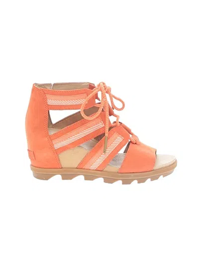 Pre-owned Sorel Wedges In Orange