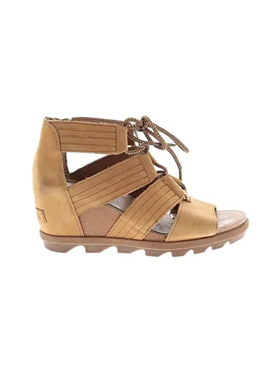 Pre-owned Sorel Wedges In Tan