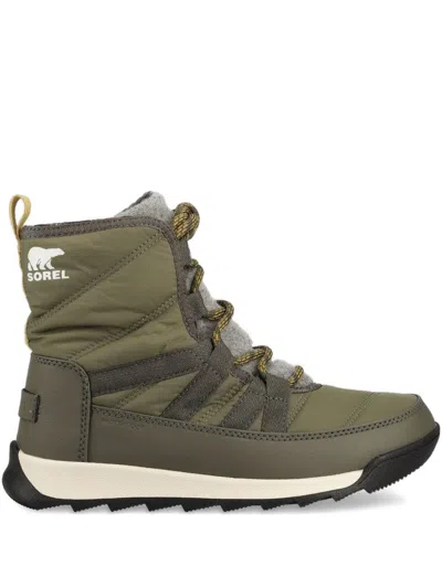 Sorel Whitney Ii Short Lace Wp Woman Ankle Boots Military Green Size 8 Textile Fibers