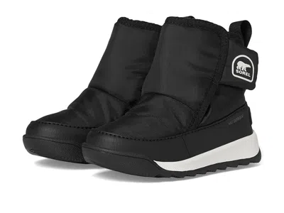 Sorel Whitney Ii Plus Bootie Wp (big Kid) Kids Shoes Black/sea Salt : 6 Toddler M, Rubber