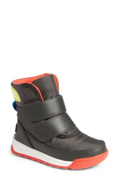 Sorel Kids'  Whitney™ Ii Short Waterproof Insulated Boot In Jet/poppy Red