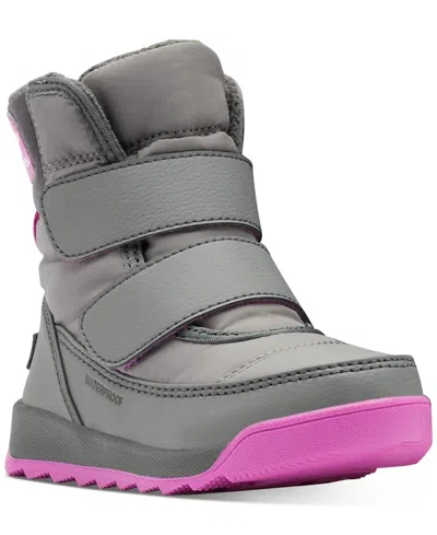 Sorel Kids' Whitney Ii Strapquarry Grill Round Toe Winter Boots Rhs7860 In Gray