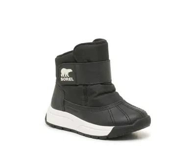 Sorel Whitney Iii Waterpoof Snow Boot Kids' In Black
