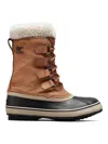 Sorel Winter Carnival Lace-up Shearling-cuff Boots In Brown