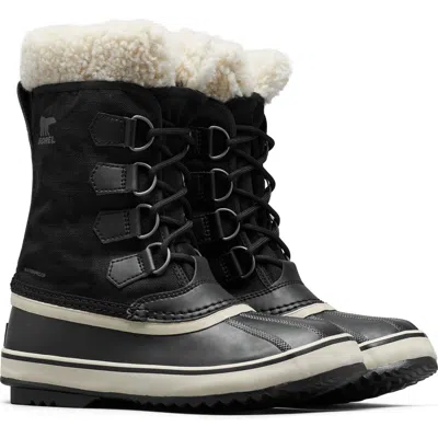 Sorel Winter Carnival Waterproof Boot In Black/stone