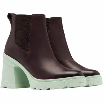 SOREL WOMEN'S BREX HEEL CHELSEA BOOTS IN NEW CINDER
