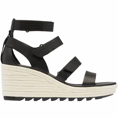 Sorel Women's Cameron Multistrap Wedge Sandal In Black