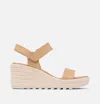 Sorel Women's Cameron Wedge Sandal In Honest Beige/chalk In Multi