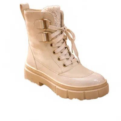 Sorel Women's Caribou X Lace Wp Cozy Boot In Bleached Ceramic, Oatmeal In Neutral