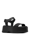 Sorel Dayspring Ankle-strap Platform Sandals In Black