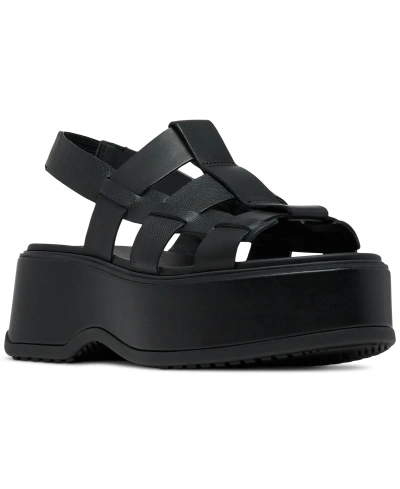 Sorel Women's Dayspring Slingback Platform Sandals In Black,black
