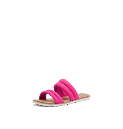 Sorel Women's Ella Ii Puff Slide In Fuchsia Fizz, Sea Salt In Multi