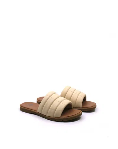 Sorel Women's Ella Iii Slide Sandals In Honey White/gum In Beige