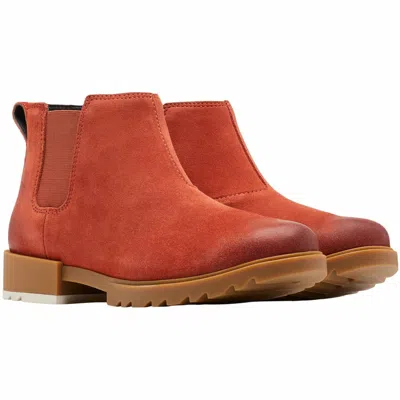 Sorel Women's Emelie Ii Chelsea Boots In Warp Red Gum 2