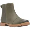 Sorel Women's Emelie Iii Zip Boots In Stone Green / Gum