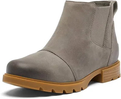 Sorel Women's Emilie Three Chelsea Boot In Quarry In Green