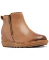 Sorel Evie Ii Zip Waterproof Ankle Boot In Velvet Tan,gum 2