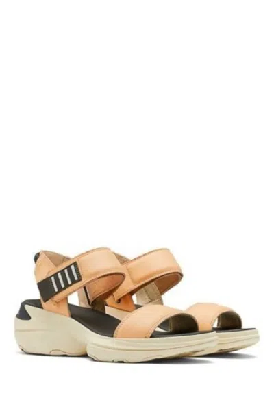 Sorel Women's Explorer Blitz Stride Sandal In Faded Spark, Glove Yellow In Brown