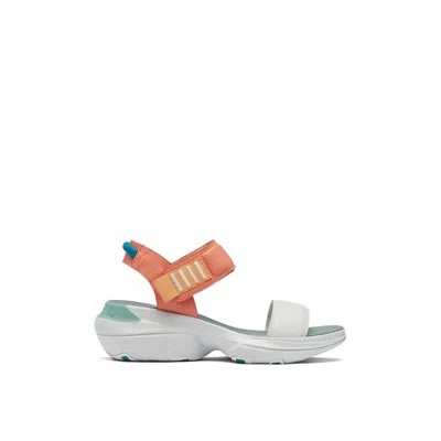 Sorel Women's Explorer Blitz Stride Sandal In Paradiso Peach, Sea Salt In Multi