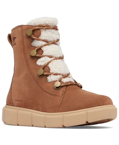 Sorel Explorer Iii Joan Waterproof Boot In Velvet Tan