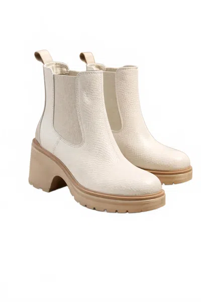 Sorel Women's Hi-line Heel Chelsea Boot In Bleached Ceramic, Chalk In Neutral
