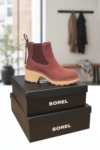 Sorel Women's Hi-line Heel Chelsea Boots In Spice, Tawny Buff In Multi