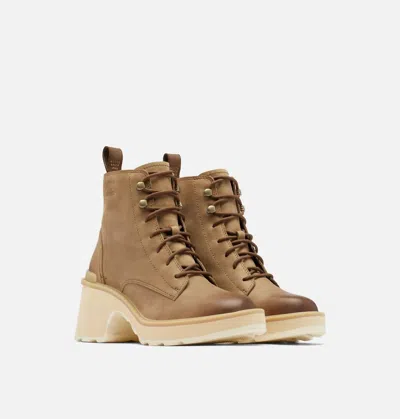 Sorel Women's Hi-line Heel Lace Boot In Umber Ceramic In Black
