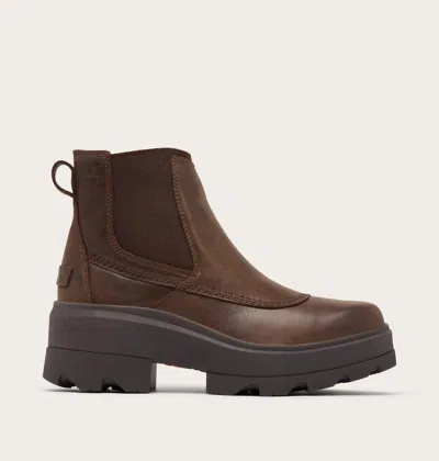 Sorel Women's Joan Frwd Chelsea Boots In Brown Blackened In Multi