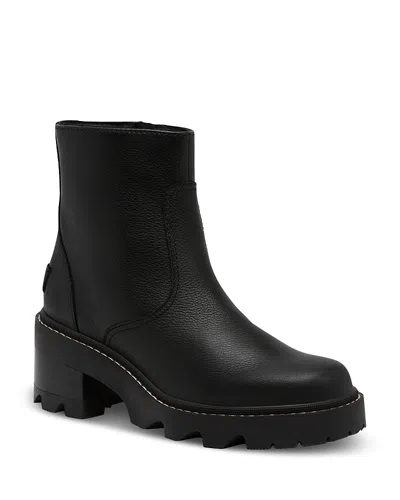 Sorel Women's Joan Now Leather Ankle Boots In Black