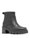 Sorel Joan Now Zip Low-heel Leather Booties In Black