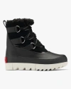 Sorel Joan Of Arctic Next Womens Leather Faux Fur Lined Combat & Lace-up Boots In Black