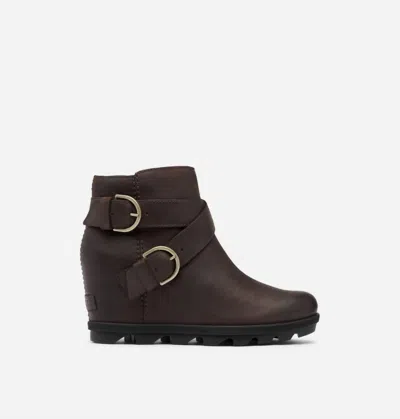 Sorel Women's Joan Of Arctic Wedge Ii Buckle Boot In Blackened Brown In Multi