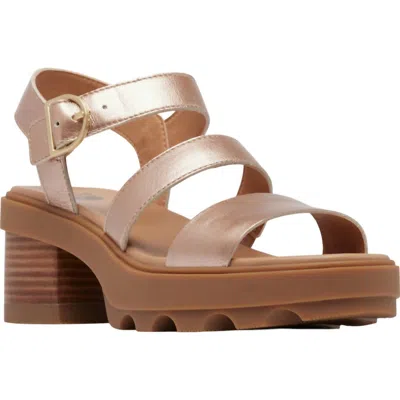 Sorel Women's Joanie Ankle Sandals In Warm Gold