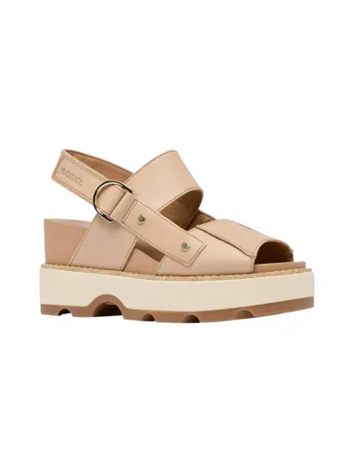Sorel Women's Joanie Iv Sandal In Honest Beige/gum In Animal Print