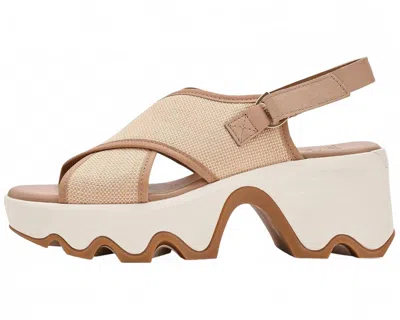 Sorel Women's Kinetic Aura Slingback Txt Sandals In Honest Beige In Multi