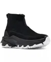 Sorel Women's Kinetic Breakthru Acadia Waterproof Sneaker Bootie In Black