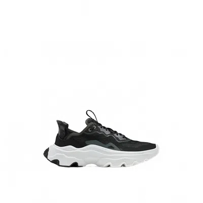 SOREL WOMEN'S KINETIC BREAKTHRU DAY LACE SNEAKER IN BLACK/WHITE