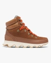 Sorel Kinetic Conquest Felt-trimmed Waterproof Suede And Leather Ankle Boots In Tan