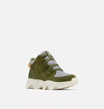 Sorel Women's Kinetic Impact Caribou Sneaker Boots In Utility Green, Light Aloe
