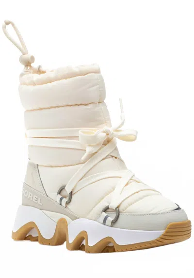 Sorel Women's Kinetic Impact Nxt Boot In Chalk, Sea Salt In White