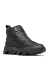 Sorel Kinetic Impact Waterproof Zip Bootie In Black/sea