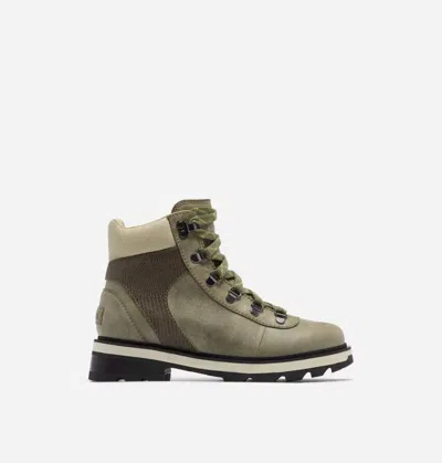 Sorel Women's Lennox Hiker Stkd Boots In Stone Green, Laurel Leaf