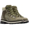 Sorel Women's Lennox Hiker Stkd Wp Hiking Boot In Stone Green/laurel Leaf In Green
